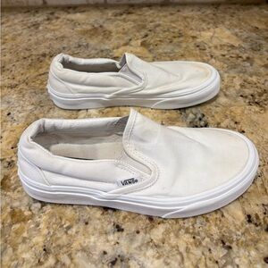 Vans shoes size women’s 5.5 white slip on
